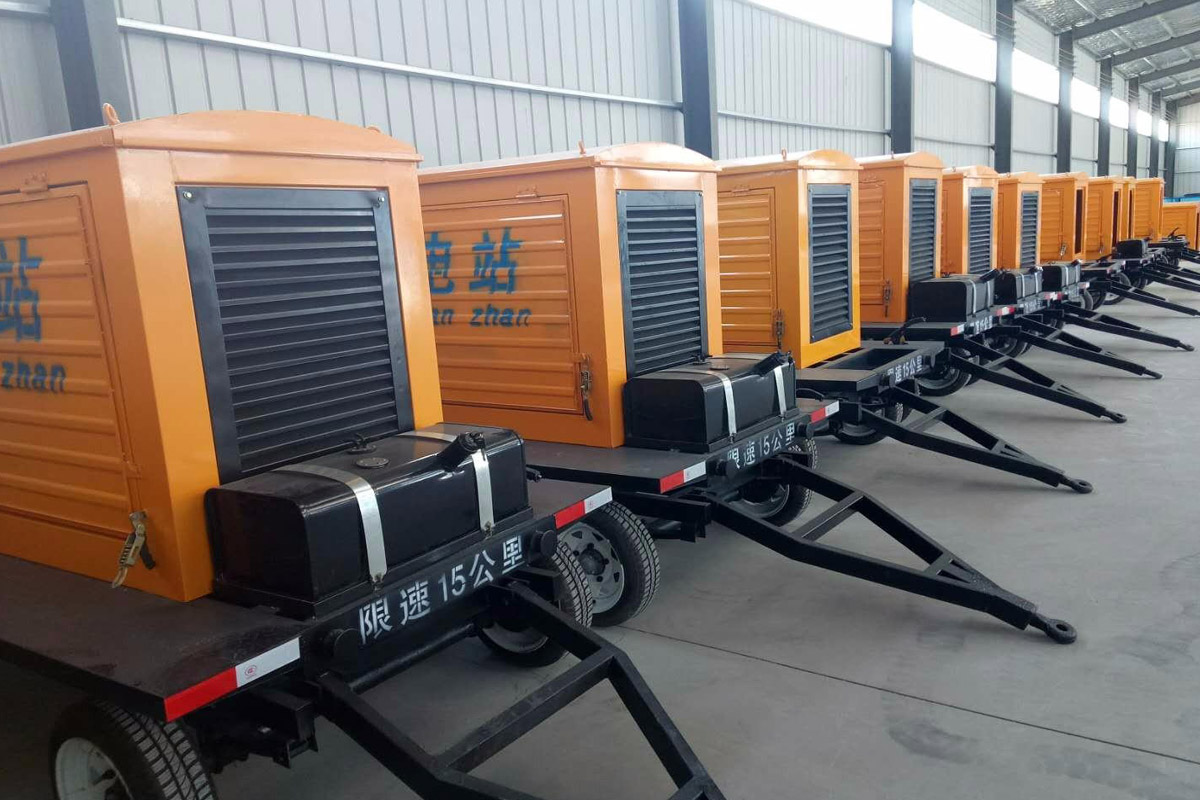 鄂托克前发电机租赁施工现场